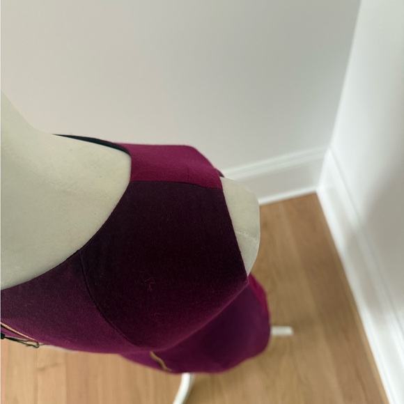 Elie Tahari Sleeveless Wine Midi Dress size 2 Elie Tahari Burgundy Colorblock - Picture 4 of 12